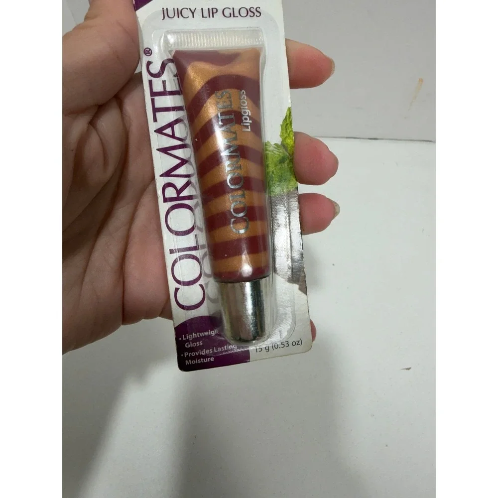 Colormates Juicy Lip Gloss Chocolate Mint 67118 Swirled Brown Gold Paraben Free
